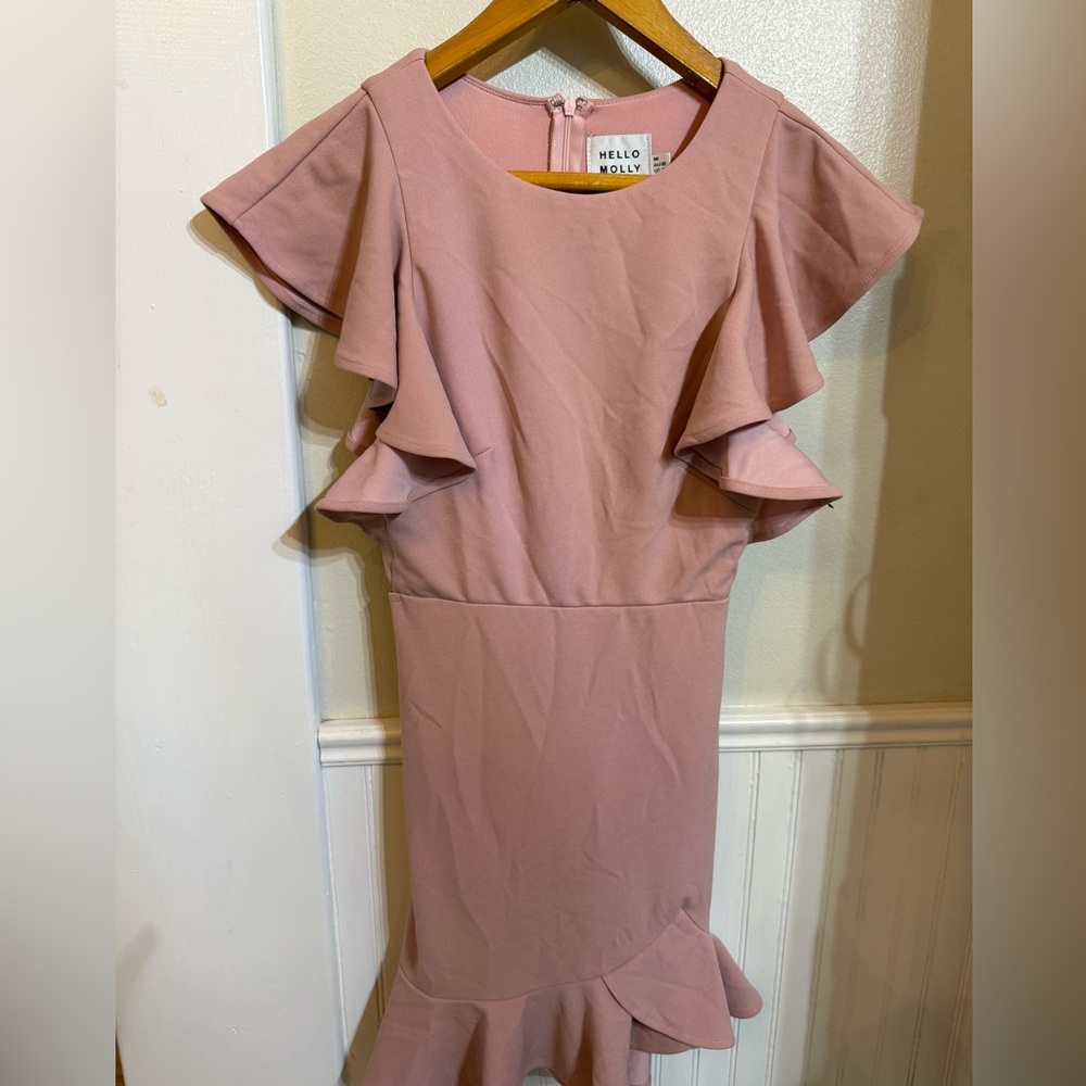 Hello Molly Blush Backless Ruffle Dress - Picture 4 of 6